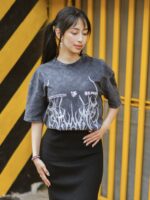 Camiseta Acid Wash Estampada