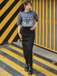 Camiseta Acid Wash Estampada - Imagen 2