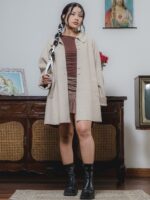 ABRIGO CORE VIBE BEIGE - Imagen 4
